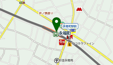 【傘シェアリング】 京王井の頭線 永福町駅 案内板横の地図画像