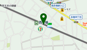【傘シェアリング】 京王井の頭線 西永福駅 南口の地図画像