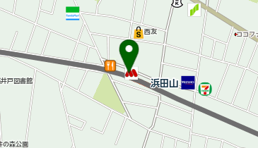 【傘シェアリング】 京王井の頭線 浜田山駅 改札付近の地図画像