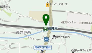 【傘シェアリング】 京王井の頭線 高井戸駅の地図画像