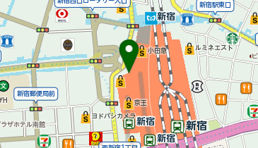 【傘シェアリング】 京王線 新宿駅 京王西口の地図画像