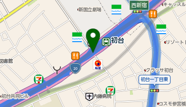 【傘シェアリング】 京王線 初台駅 中央改札口 (南口)の地図画像