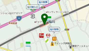 【傘シェアリング】 京王線 仙川駅 改札付近の地図画像