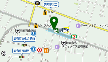 【傘シェアリング】 京王線 調布駅 中央口の地図画像