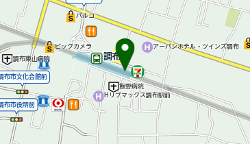 【傘シェアリング】 京王線 調布駅 東口の地図画像