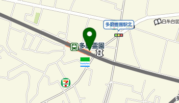 【傘シェアリング】 京王線 多磨霊園駅 券売機付近の地図画像