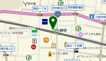 【傘シェアリング】 京王線 府中駅 北口の地図画像