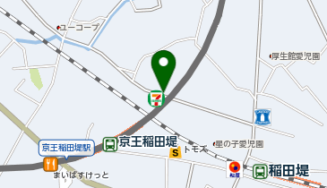 【傘シェアリング】 京王相模原線 京王稲田堤駅 北口の地図画像