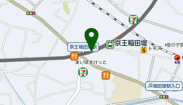 【傘シェアリング】 京王相模原線 京王稲田堤駅 南口の地図画像