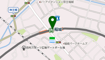 【傘シェアリング】 京王相模原線 稲城駅の地図画像