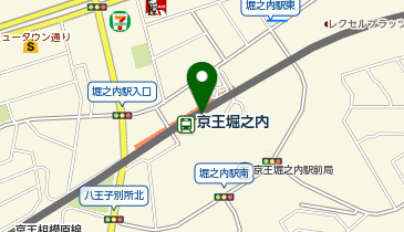 【傘シェアリング】 京王相模原線 京王堀之内駅 改札付近の地図画像