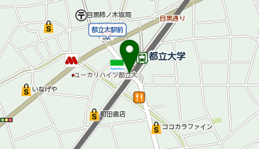 【傘シェアリング】 東横線 都立大学駅の地図画像