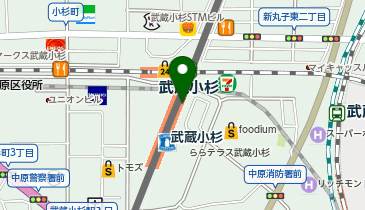 【傘シェアリング】 東横線 武蔵小杉駅 中央口2 の地図画像