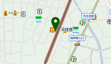 【傘シェアリング】 東横線 元住吉駅 西口の地図画像