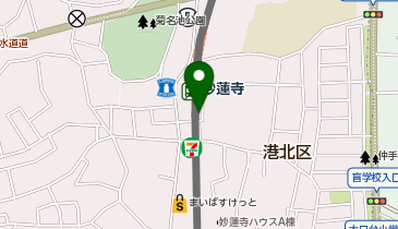 【傘シェアリング】 東横線 妙蓮寺駅 中央口の地図画像