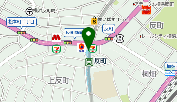 【傘シェアリング】 東横線 反町駅の地図画像