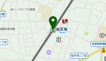 【傘シェアリング】 東横線 祐天寺駅 (改札内)の地図画像