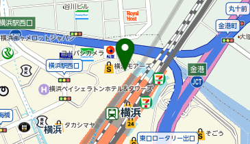 【傘シェアリング】 東横線 横浜駅 総合案内板横の地図画像