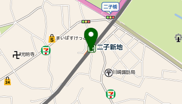 【傘シェアリング】 田園都市線 二子新地駅 東口の地図画像
