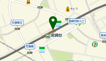 【傘シェアリング】 田園都市線 宮崎台駅 北口の地図画像