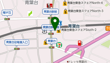 【傘シェアリング】 田園都市線 青葉台駅 西口の地図画像
