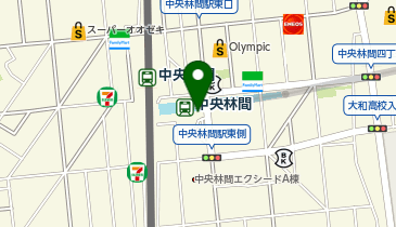 【傘シェアリング】 田園都市線 中央林間駅 中央口の地図画像