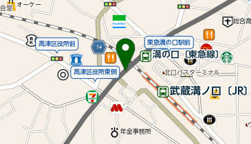 【傘シェアリング】 田園都市線 溝の口駅 南口 (改札内)の地図画像