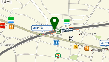 【傘シェアリング】 田園都市線 宮前平駅 (改札内)の地図画像
