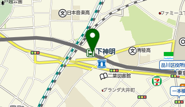 【傘シェアリング】 東急大井町線 下神明駅 (改札内)の地図画像