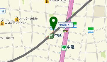 【傘シェアリング】 東急大井町線 中延駅の地図画像