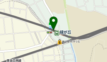 【傘シェアリング】 大井町線 緑が丘駅 改札正面の地図画像