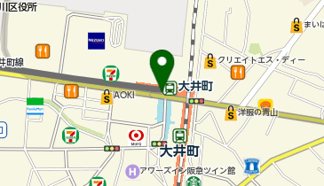【傘シェアリング】 東急大井町線 大井町駅の地図画像