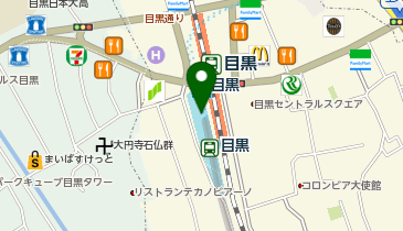 【傘シェアリング】 東急目黒線 目黒駅の地図画像