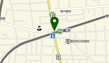 【傘シェアリング】 東急目黒線 奥沢駅 目黒方面乗り場 出入口の地図画像