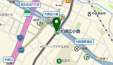 【傘シェアリング】 東急池上線 大崎広小路駅の地図画像