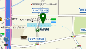 【傘シェアリング】 みなとみらい線 新高島駅の地図画像