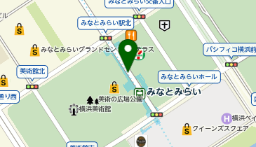 【傘シェアリング】 みなとみらい線 みなとみらい駅 中央改札口の地図画像