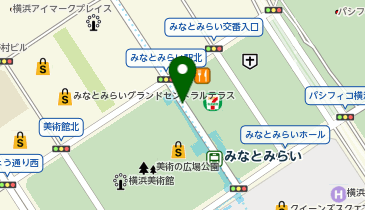 【傘シェアリング】 みなとみらい線 みなとみらい駅 出口1付近の地図画像