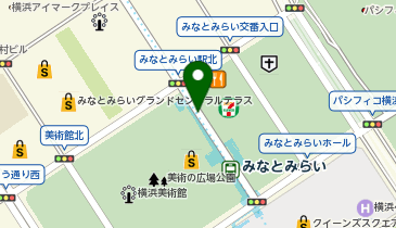 【傘シェアリング】 みなとみらい線 みなとみらい駅 北改札口の地図画像