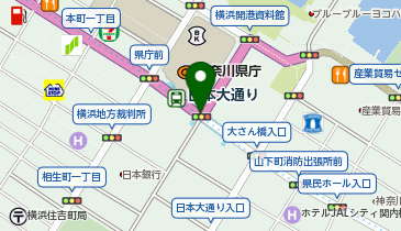 【傘シェアリング】 みなとみらい線 日本大通り駅 改札付近の地図画像