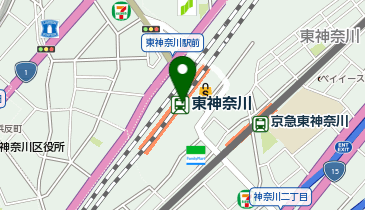 【傘シェアリング】 JR 東神奈川駅 東口の地図画像