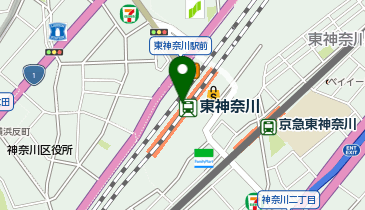 【傘シェアリング】 JR 東神奈川駅 西口の地図画像