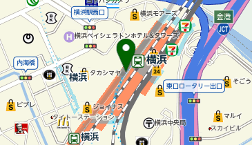 【傘シェアリング】 JR 横浜駅 西口 B1階 相鉄線乗り換え通路の地図画像