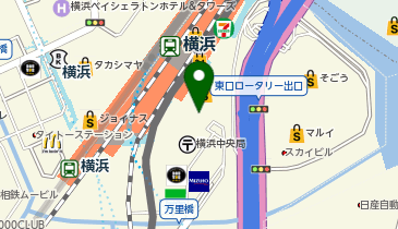 【傘シェアリング】 JR 横浜駅 東口 ルミネ裏 コインロッカー付近の地図画像