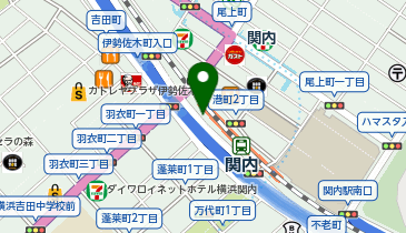 【傘シェアリング】 JR 関内駅 北口の地図画像