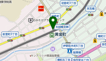 【傘シェアリング】 京急本線 黄金町駅の地図画像