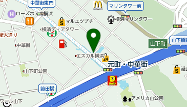 【傘シェアリング】 みなとみらい線 元町・中華街駅 4番出口付近の地図画像