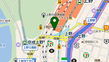 【傘シェアリング】 アトレ上野 広小路口の地図画像