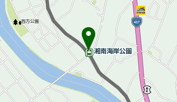 【傘シェアリング】 江ノ電 湘南海岸公園駅 鎌倉方面 出口付近の地図画像