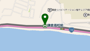 【傘シェアリング】 江ノ電 鎌倉高校前駅 (改札内)の地図画像